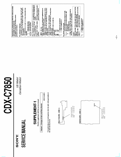 Sony CDX-C7850 Car Hifi Head Unit Service Manual